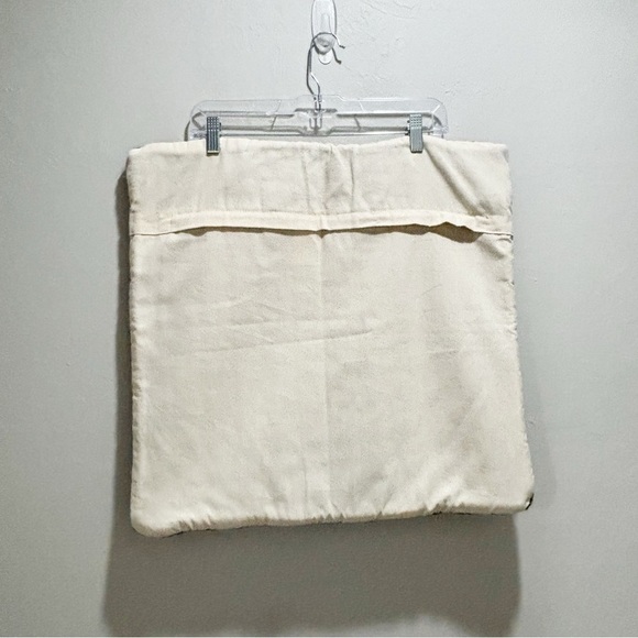 SURYA Gray Ivory Wool Blend Basket Weave Chunky Boho Pillow Cover 20” X 20” - Picture 5 of 8